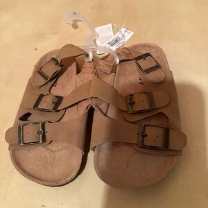 ✨ Old Navy Toddler Sandals – Size 6T – Brown Faux Birkenstocks – NWT ✨